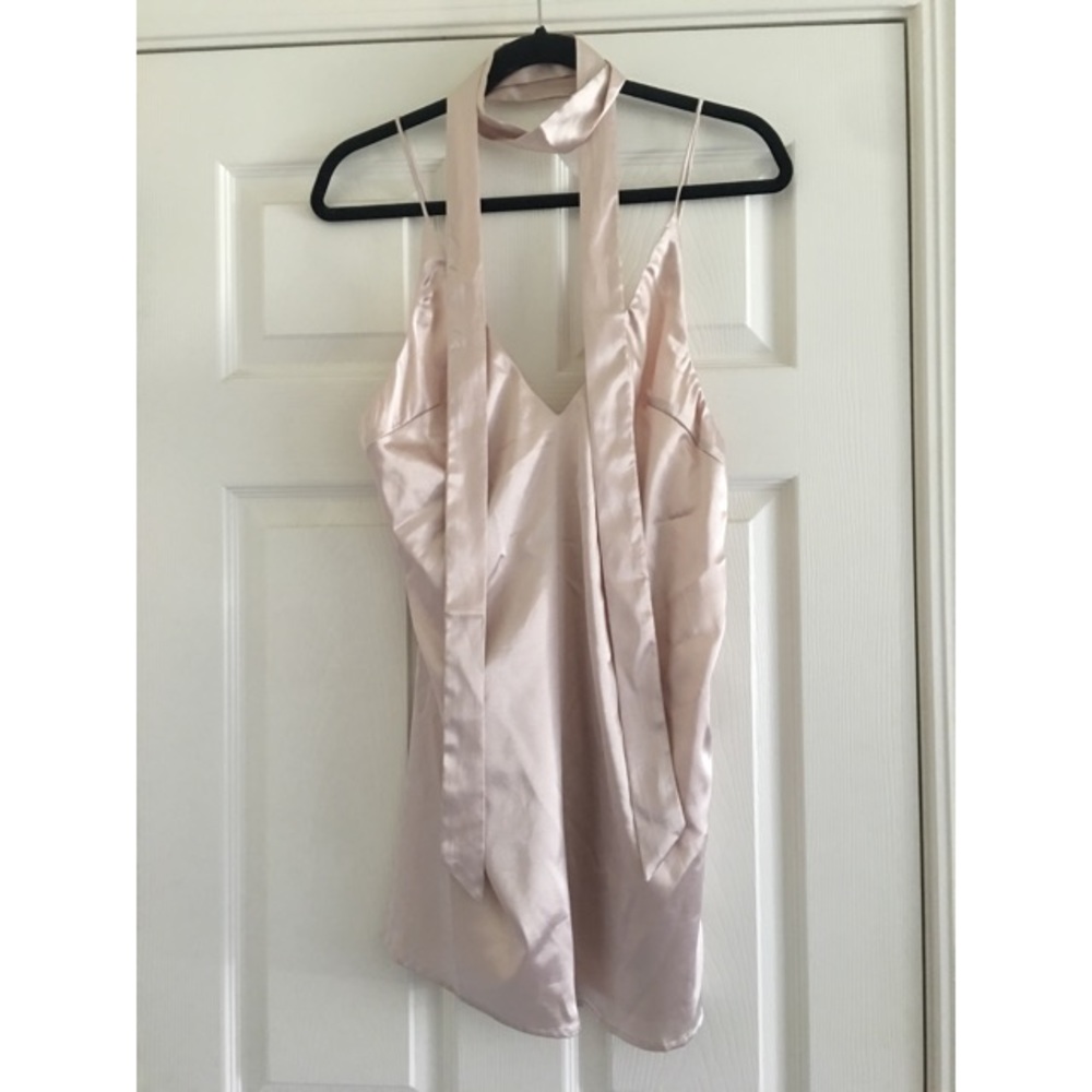 Nude Pink Silk Dress