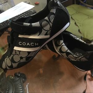 Coach tennis shoes new, black and grey