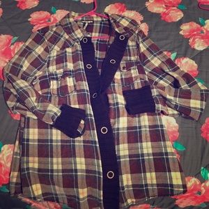 Bke plaid flannel button up