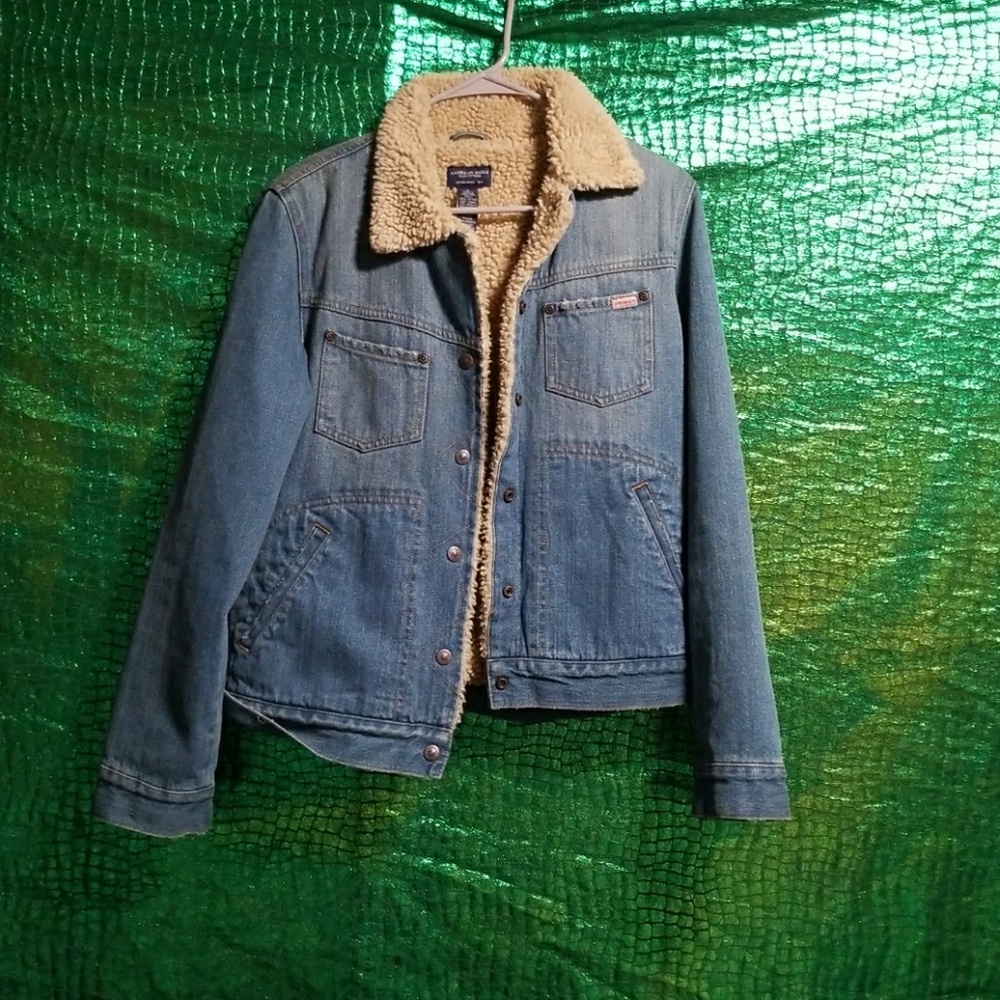 American Eagle sherpa lined jean jacket