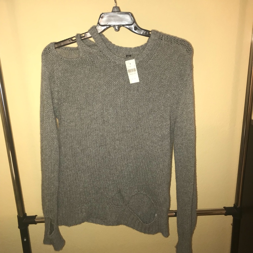 Barney’s New York Women’s cut out knit Sweatshirt