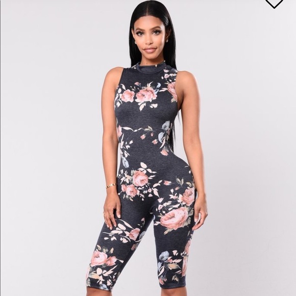 fashion nova floral jumpsuit