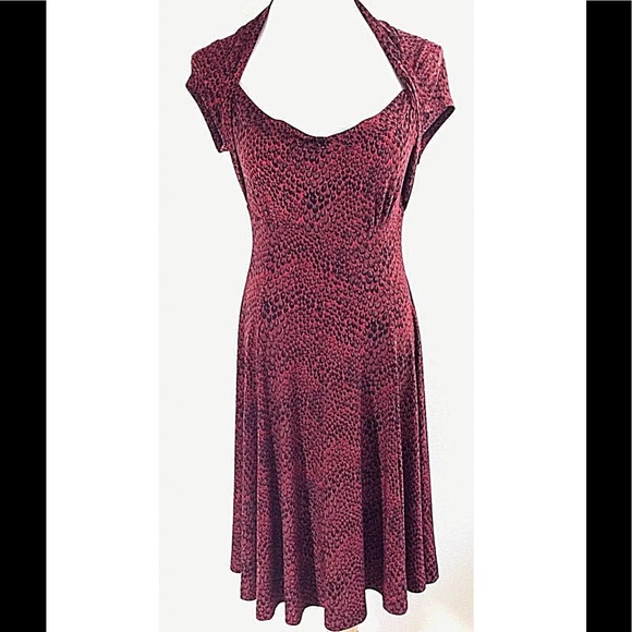 Norma Kamali Dresses & Skirts - Norma Kamali Red Animal Print Dress Size Medium
