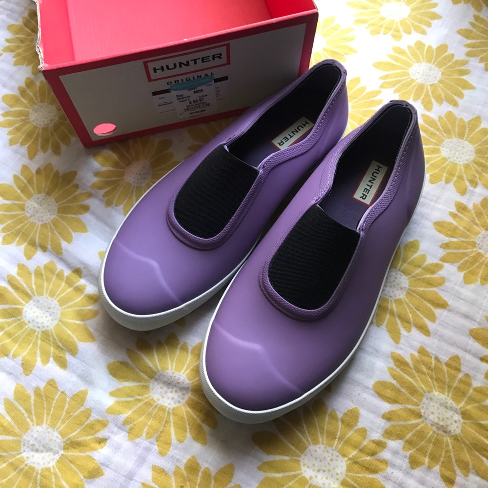 Hunter purple shoes loafers