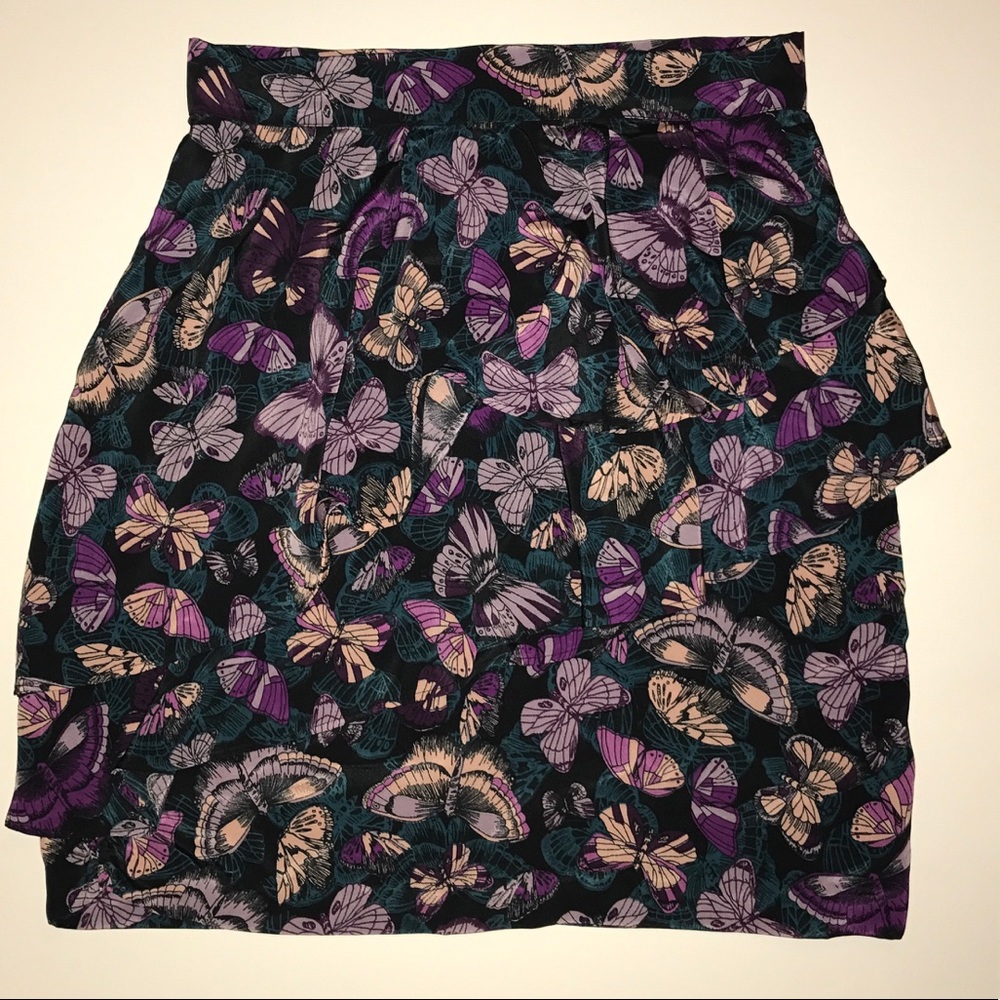 Butterfly print skirt