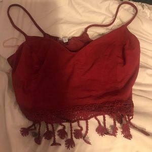 CUTE RED CROP TOP