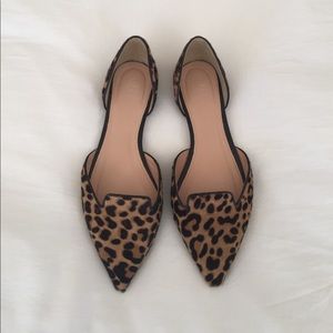 JCrew Sadie Loafer Flat Leopard Calf Hair size 9