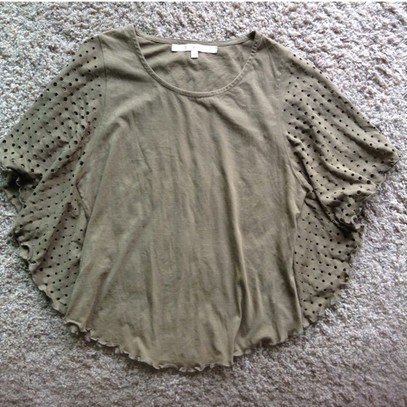 PIMA DOLL Army Camo-Green Flutter Sleeve Tee S - Picture 2 of 8