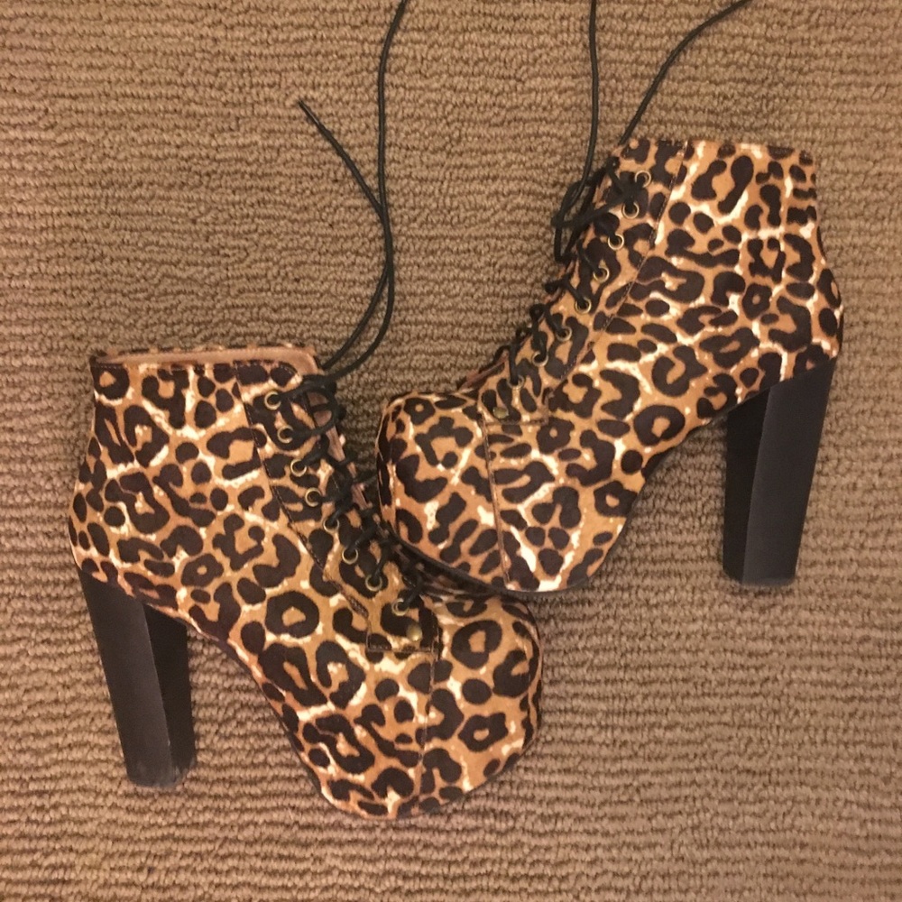Cheetah Print Jeffrey Campbell booties