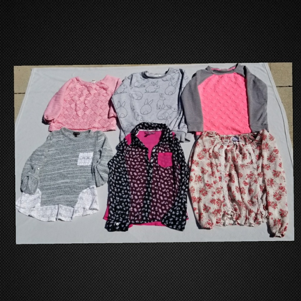 LOT (10) of Girl's Tops, Sweaters & Sweatshirts