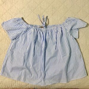 (NWOT) Off the shoulder stripped top