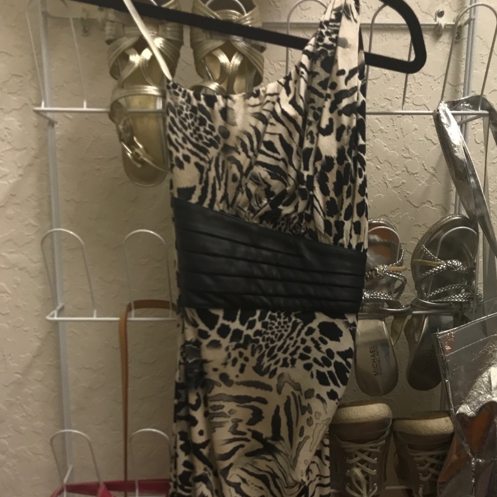 Sky one shoulder mini dress