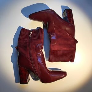 SOLD Deep Maroon public desire heeled boots