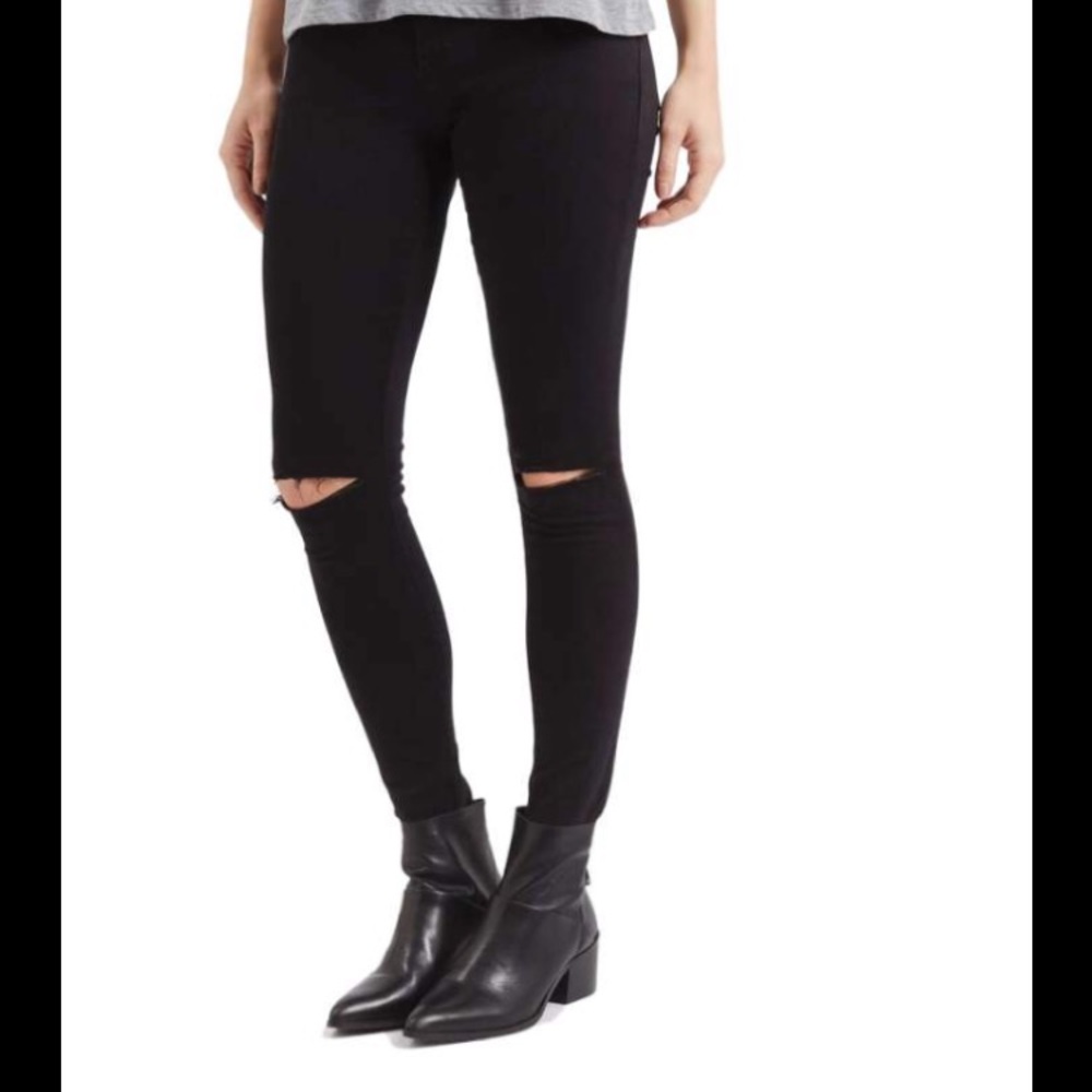 Topshop Moto Leigh Ripped Skinny Jeans