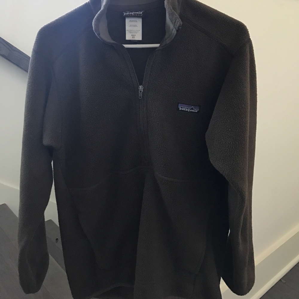 Brown Patagonia fleece, men's xs/women's s