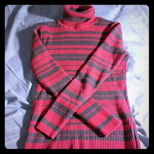 Ribbed, striped, turtleneck