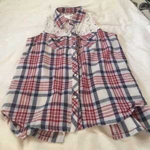 Shyanne flannel girls tank YOUTH large