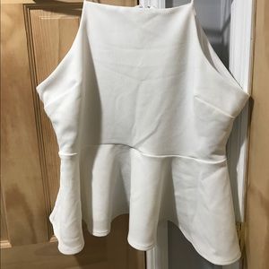 ASOS Cream Peplum Top