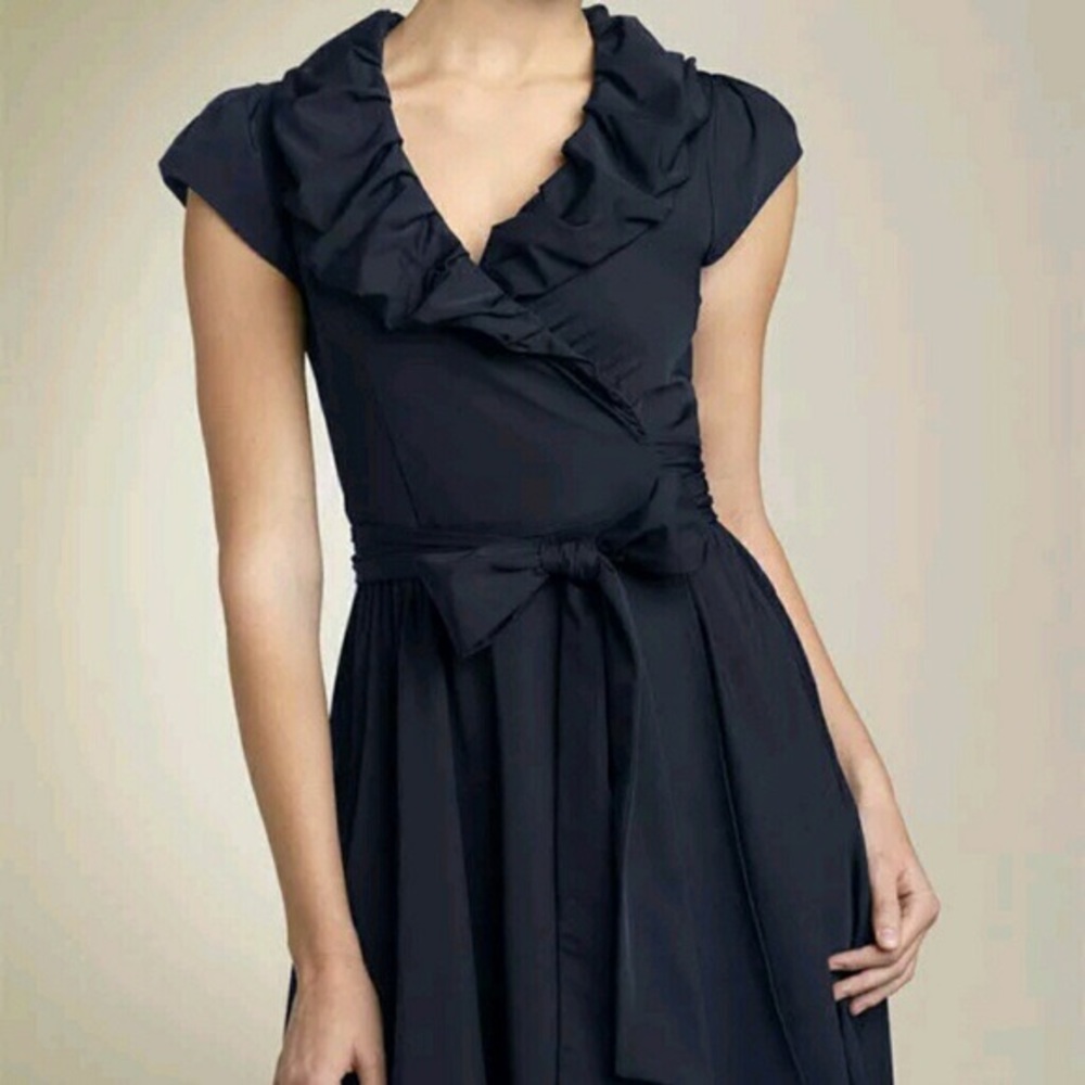 DVF black "Bethania" wrap dress