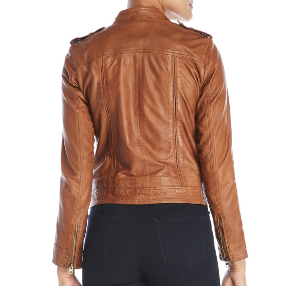 LUCKY BRAND Derby Leather Jacket