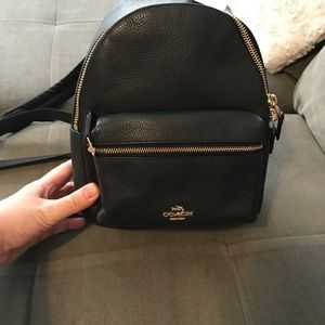 Pebble leather mini Charlie Coach backpack. NWT