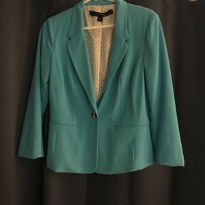 Turquoise blazer by Kenzie