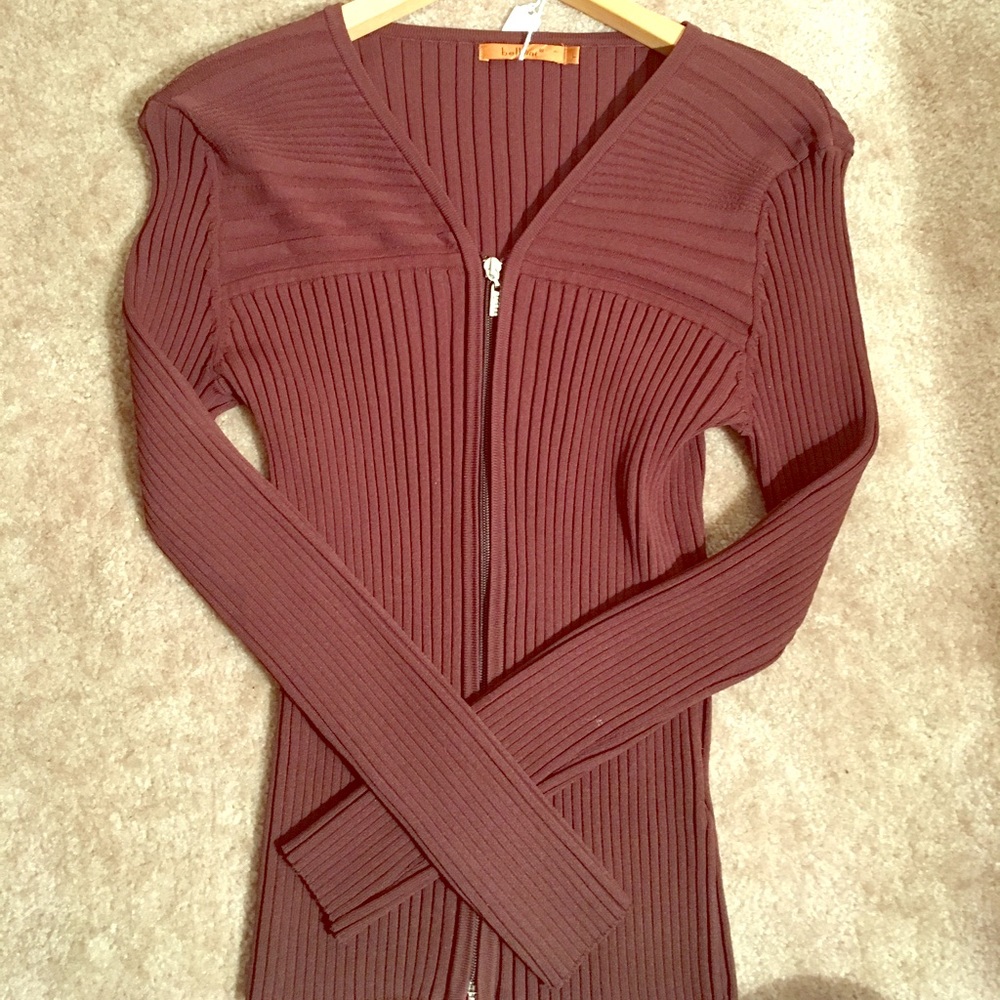 Brown Fitted Sweater