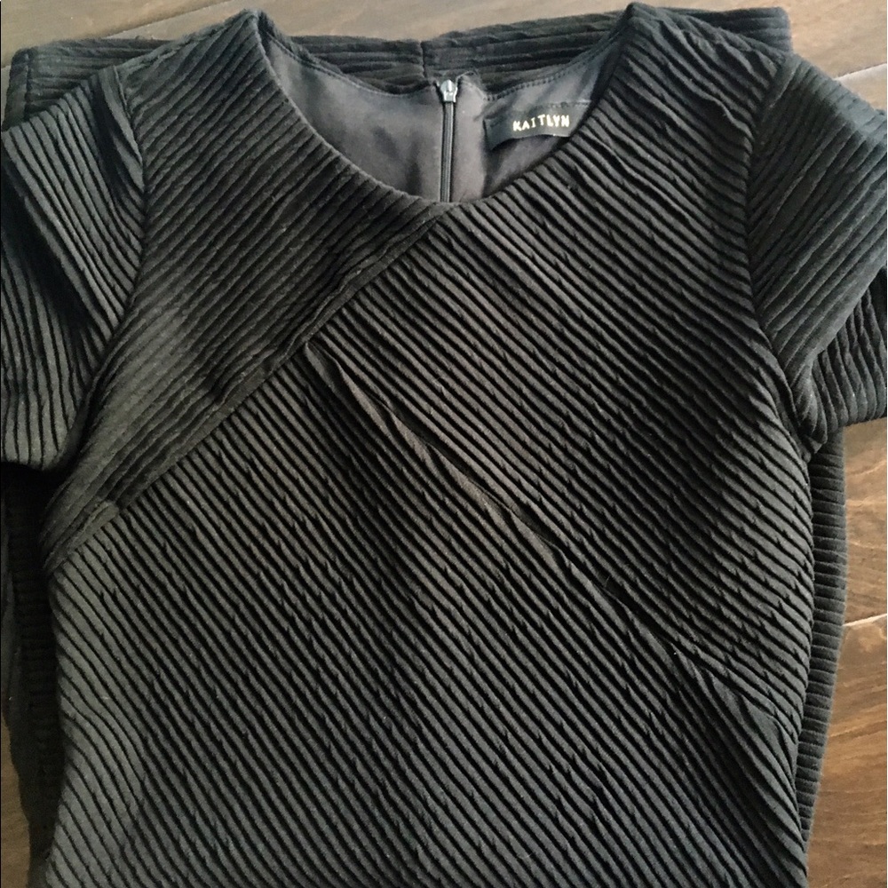 Kaitlin black ribbed mini dress