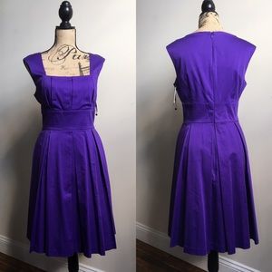 Calvin Klein Fit and Flare Purple Dress