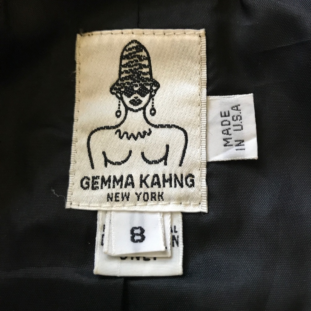 Vintage Gemma Kahng New York Celestial Buttoned Black Wool Bolero Jacket - Picture 5 of 5
