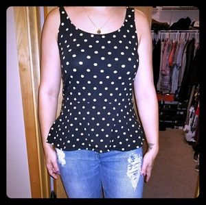 $$PRICE DROP$$Express polka dot peplum top