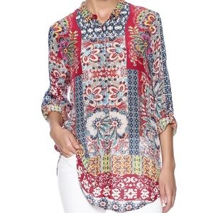 Johnny Was Brock Button Down Top