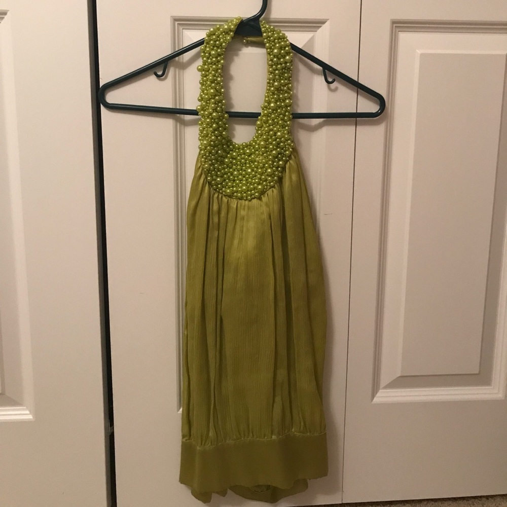 Bebe backless satin top!