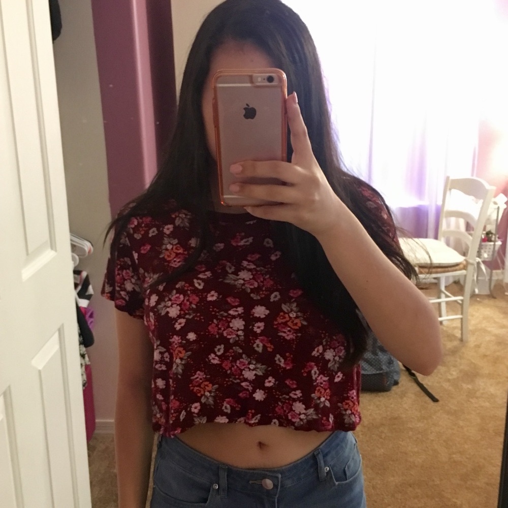 Map to Mars Floral Crop Top