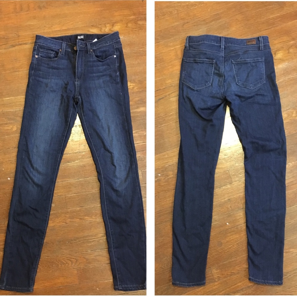 Paige Hoxton Ultra Skinny Jeans in Dark Blue