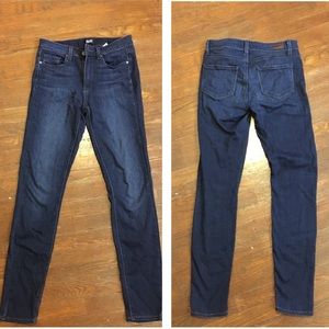 Paige Hoxton Ultra Skinny Jeans in Dark Blue
