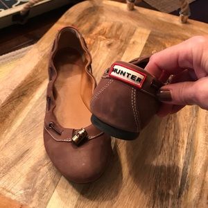 HUNTER leather flats