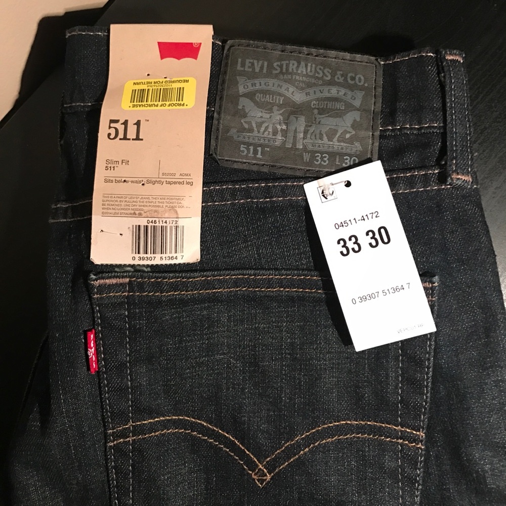 NWT Levi's 511 Slimfit Darkwash Jeans