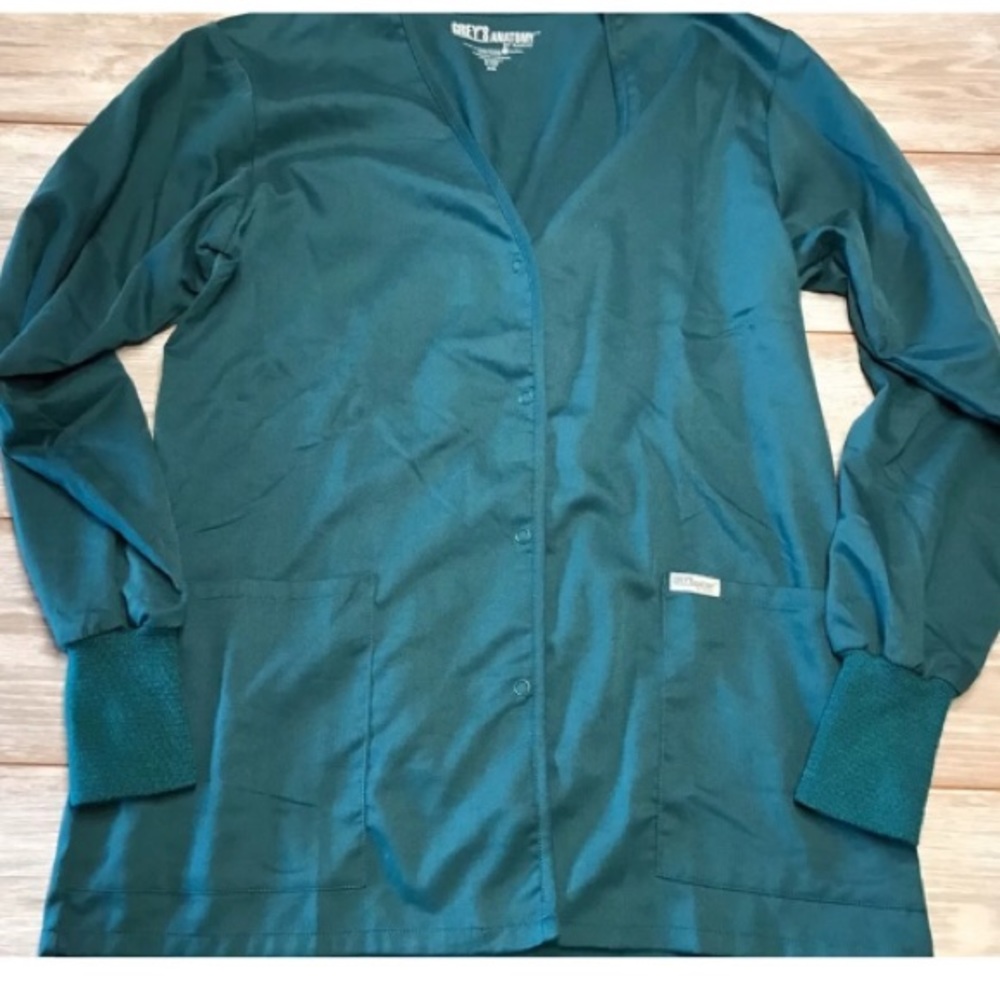 Greys Anatomy hunter green scrub jacket
