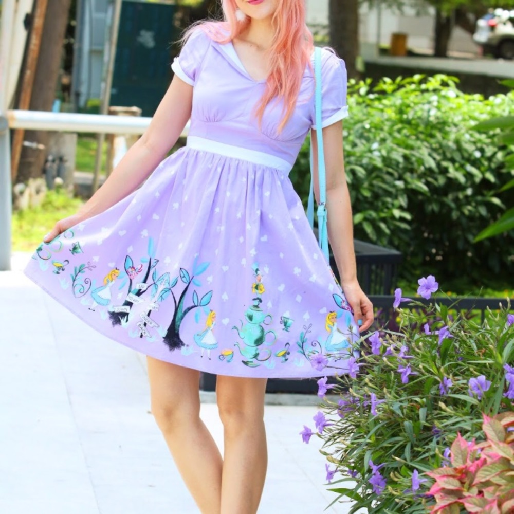 Disney Alice In Wonderland Retro Tea Party Dress S