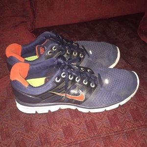 Nikes size 11 orange and blue