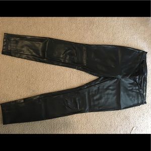 Black Faux Leather Leggings