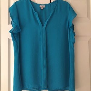 Cute turquoise blouse!