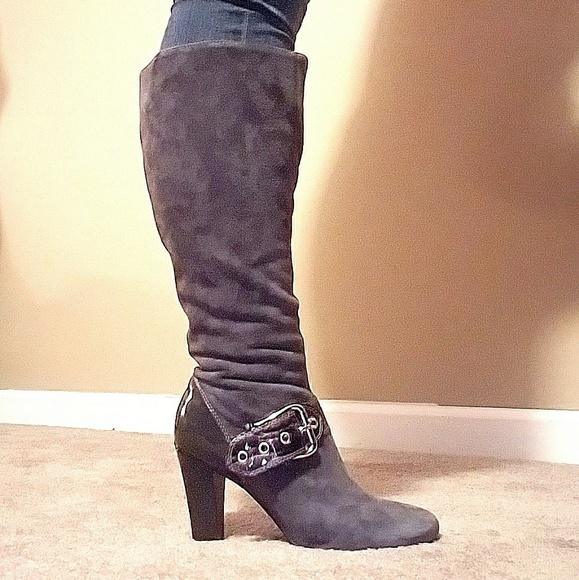 ANTONIO MELANI Shoes - Antonio Melani Knee High Gray Suede Boots