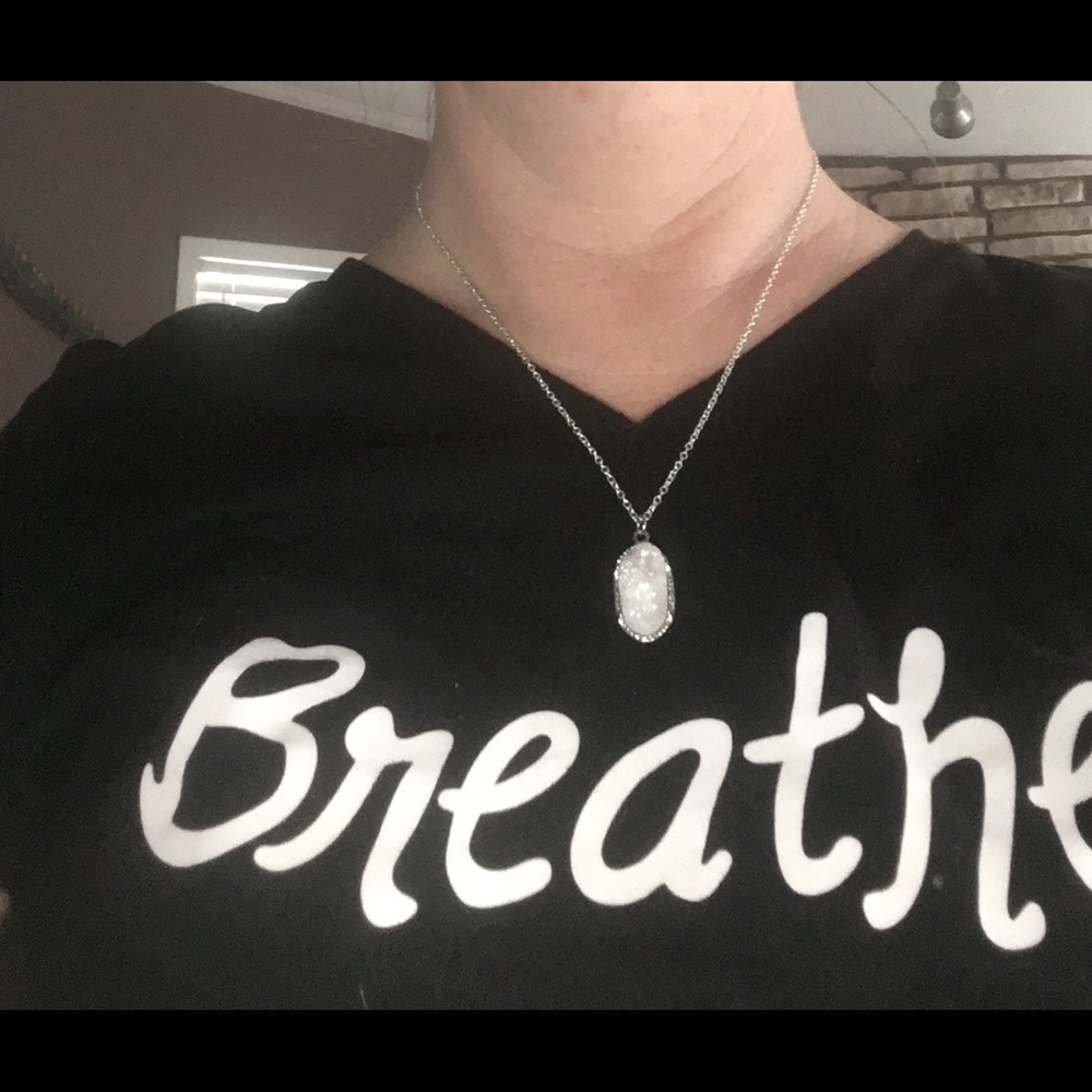 Genuine Druzy Stone .925 Sterling Silver Necklace - Picture 4 of 4