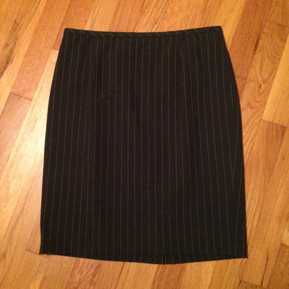 Calvin Klein Gray Pinstripe Skirt