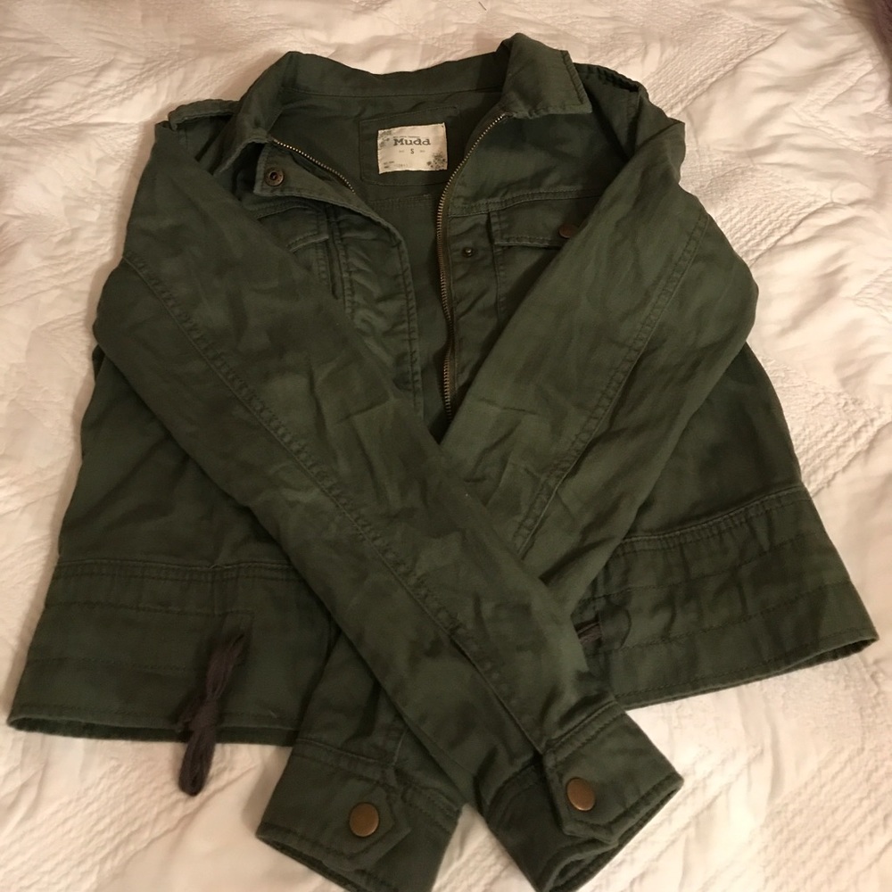 Army green utility jacket