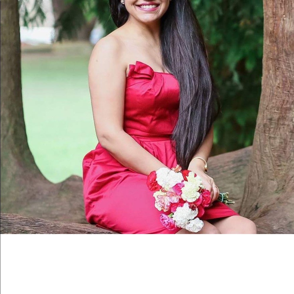 David's bridal red dress Christmas