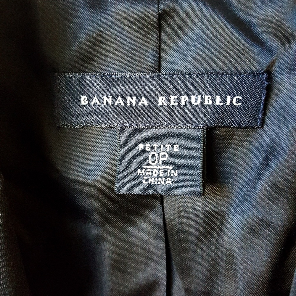Banana Republic Black Silk Blazer Jacket - Picture 3 of 3