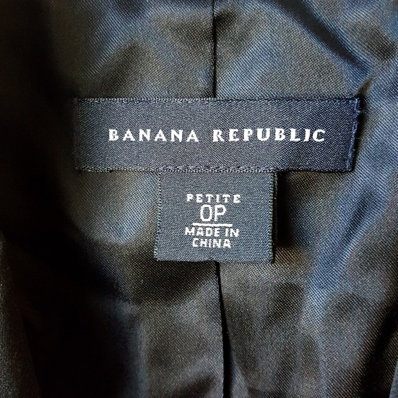 Banana Republic Black Silk Blazer Jacket - Picture 3 of 3